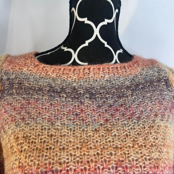 Elsmanda Colorful Made in Italy Mohair Alpaca Wool Blend Sweater Size Small - Picture 5 of 9
